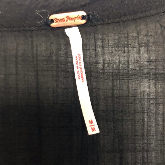 EUC Free People Black Sheer Midnight Midi Dress - Picture 8 of 10